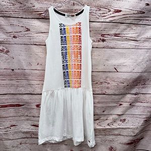 Castro White "Do What Makes You Happy" Dress Size 8-10 Years